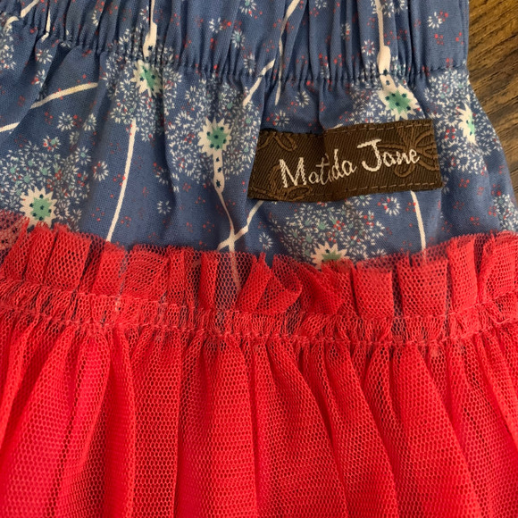 Matilda Jane Skirt Baby Girl Size 2 Amber Pink Tutu Twirl Red Tulle 182048 - Picture 3 of 7